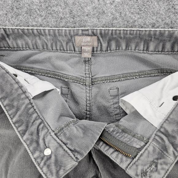 J Jill Corduroy Pants Size 8 Womens Bootcut Stretch Grey 5-Pocket 31x31 Mid Rise - Picture 12 of 15